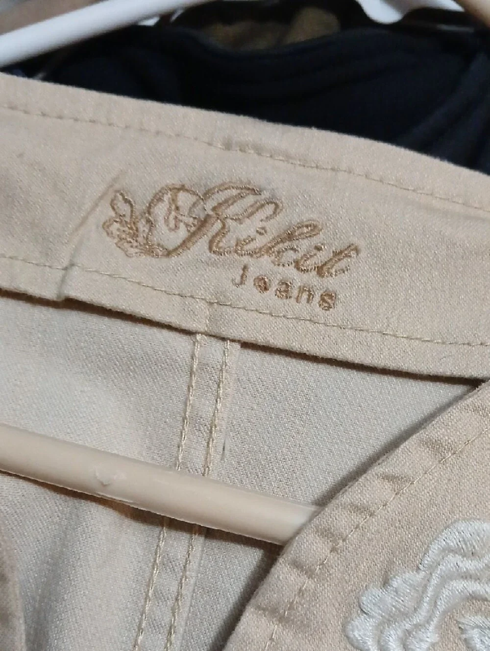 Cream Embroidered Women's Blazer,szM